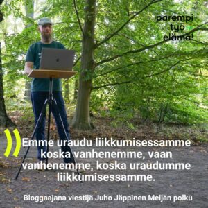 Kuvassa Juho Jäppinen, fysioterapeutti ja aktiivisen liikkumisen edistäjä 