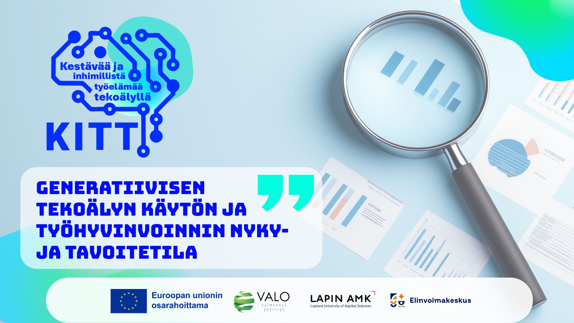 Kuvituskuva, missä suurennuslasi.
